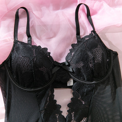 Lace Mesh Stockings Bodysuit - detail view 13