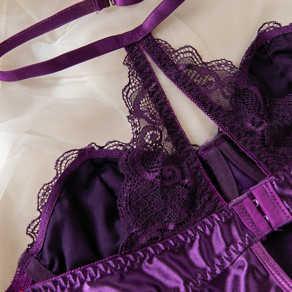 Lace Push-Up Halter Lingerie Set - detail view 15