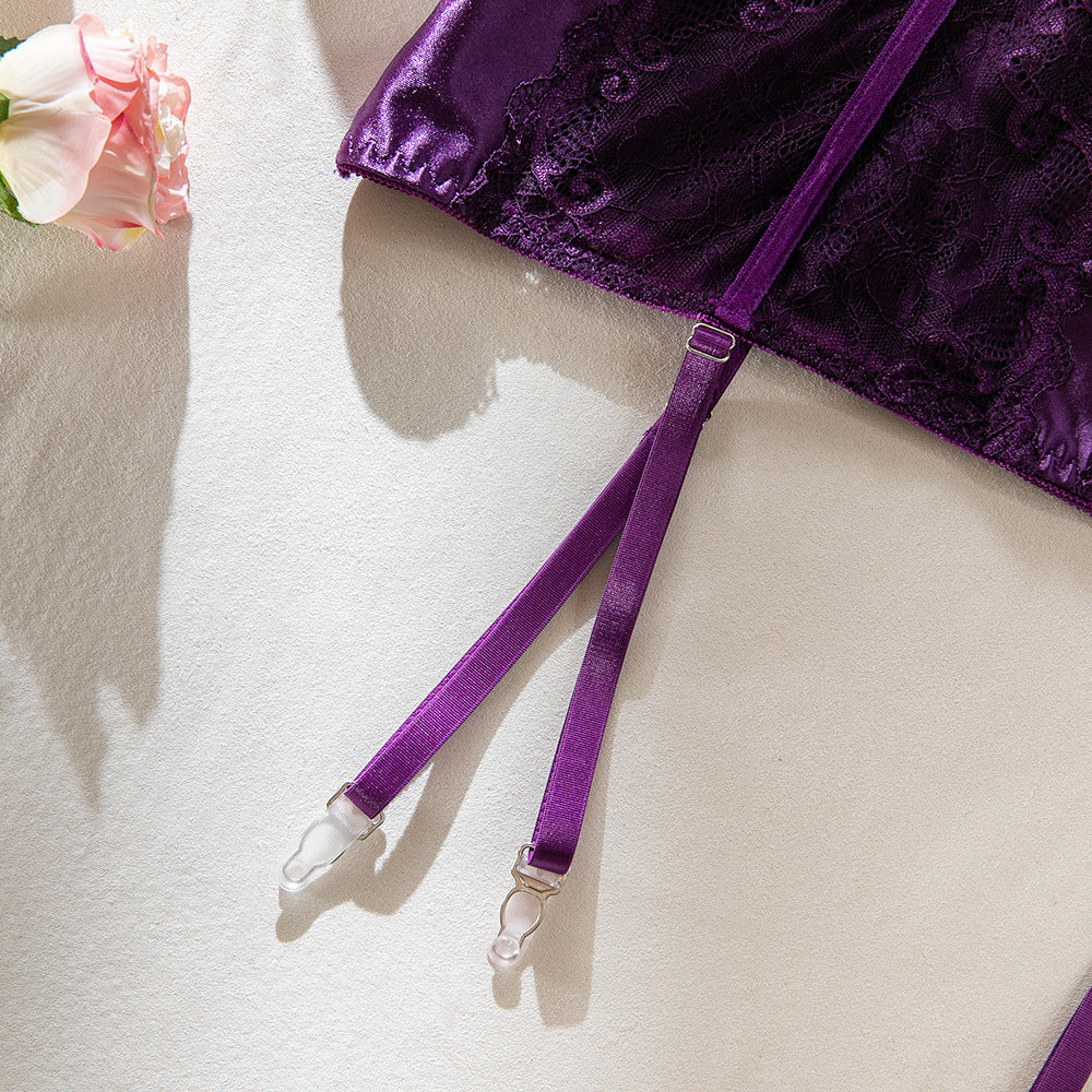 Lace Push-Up Halter Lingerie Set - detail view 18
