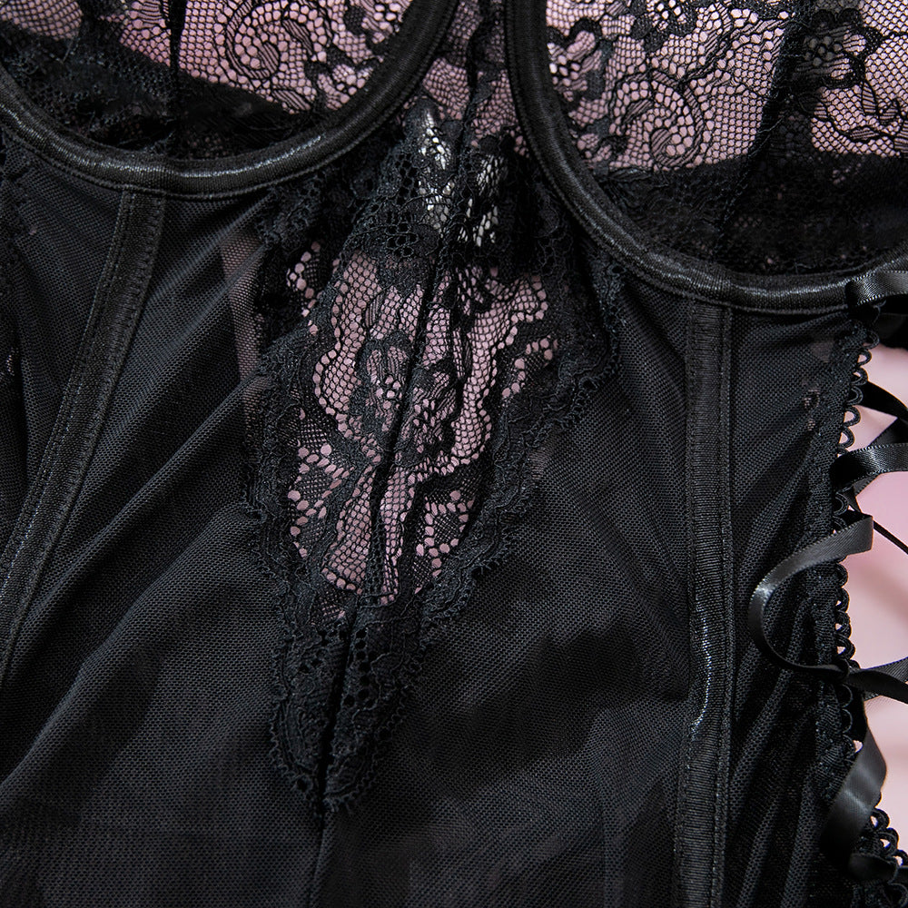 Lace Push-Up Underwire Bodysuit - detail view 14