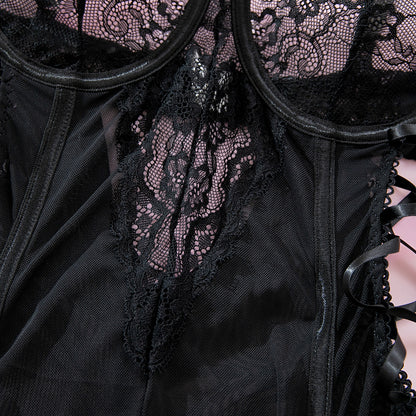 Lace Push-Up Underwire Bodysuit - detail view 14