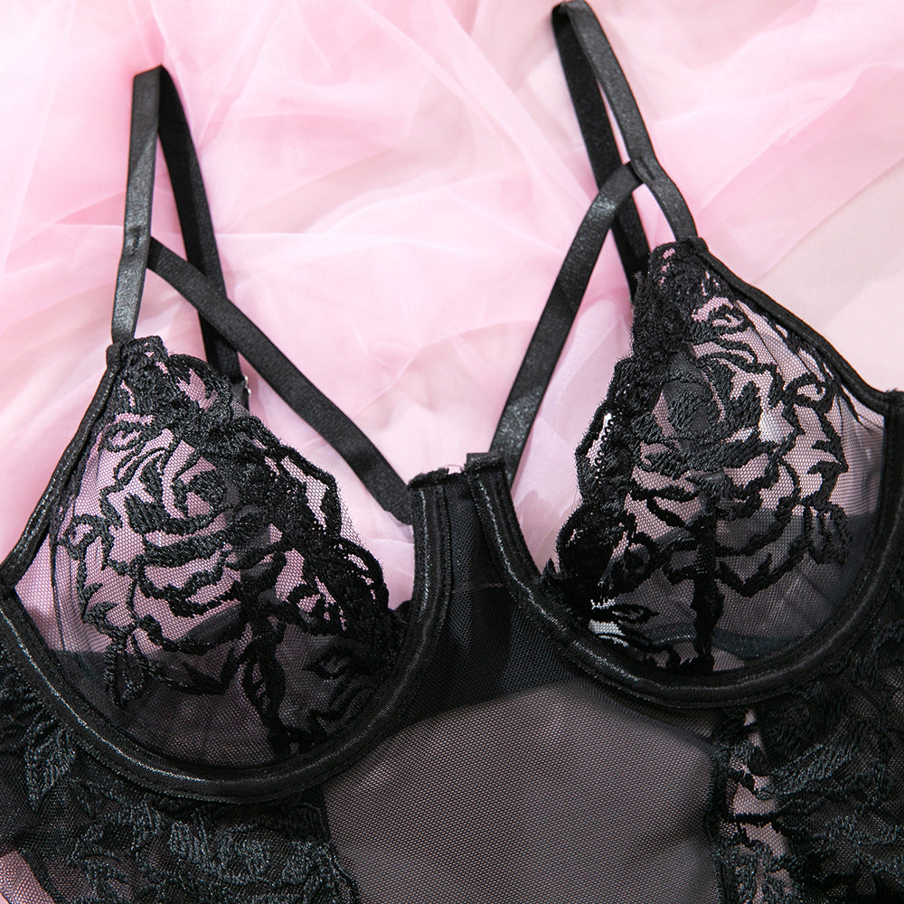 Lace Push-Up Underwire Lingerie Set - detail view 13