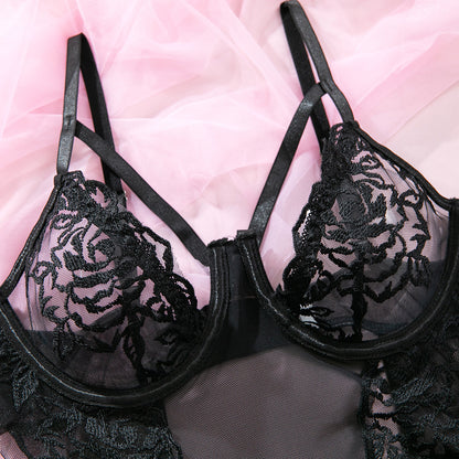 Lace Push-Up Underwire Lingerie Set - detail view 13