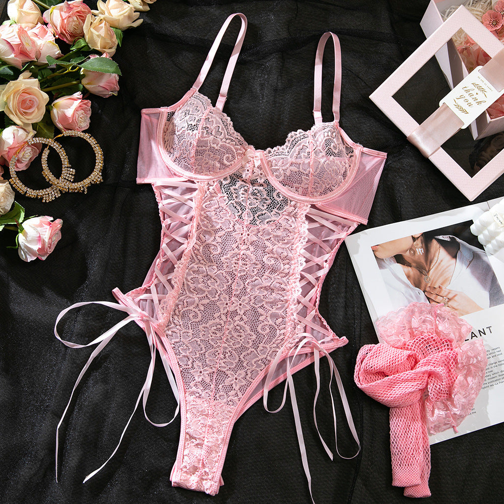 SoftRevel Lace Shapewear Bodysuit Lace-Up - view 8