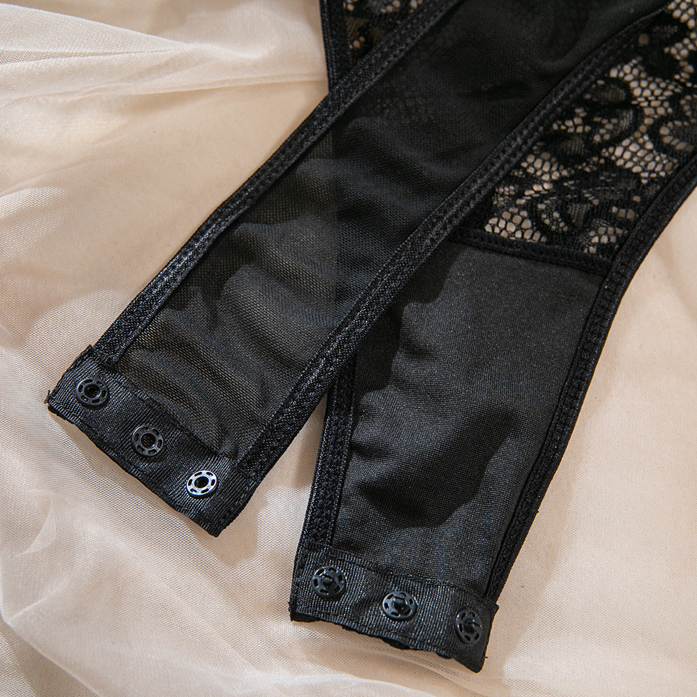 Lace Shapewear Bodysuit Lace-Up - detail view 27