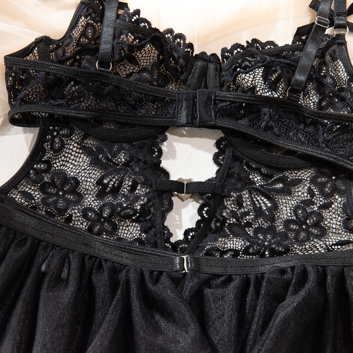 Lace Sheer Bodysuit Lingerie Set - detail view 19