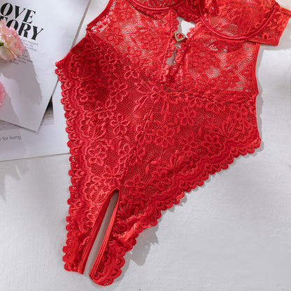 Lace Sheer Bodysuit Lingerie Set - detail view 33