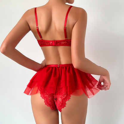 Lace Sheer Bodysuit Lingerie Set - detail view 7