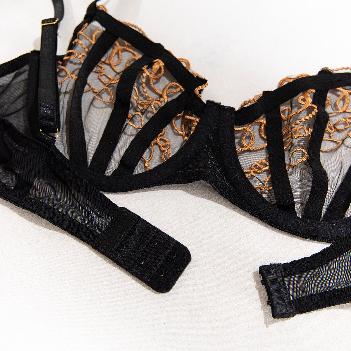 Lace Sheer Lingerie Set Garter - detail view 14
