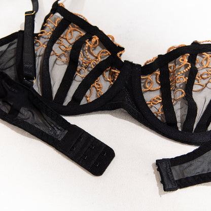 Lace Sheer Lingerie Set Garter - detail view 14