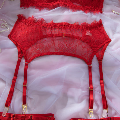 Lace Sheer Mesh 4-Piece Set Lingerie - detail view 25
