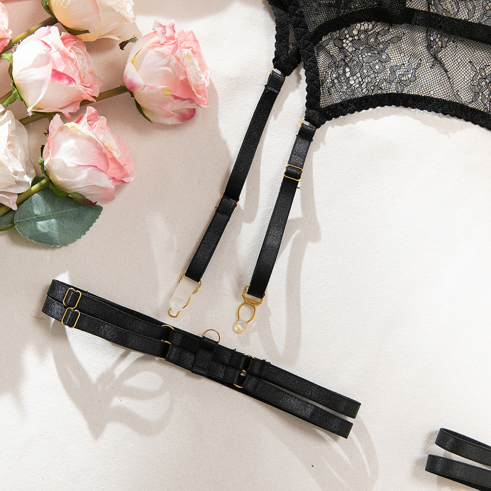 Lace Sheer Mesh 4-Piece Set Lingerie - detail view 39