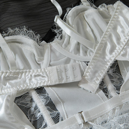 Lace Sheer Mesh Babydoll Dress - detail view 15