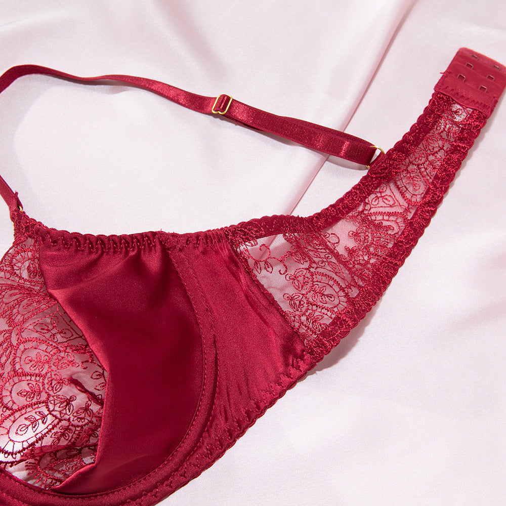 Lace Sheer Mesh Bra Set Lingerie - detail view 15