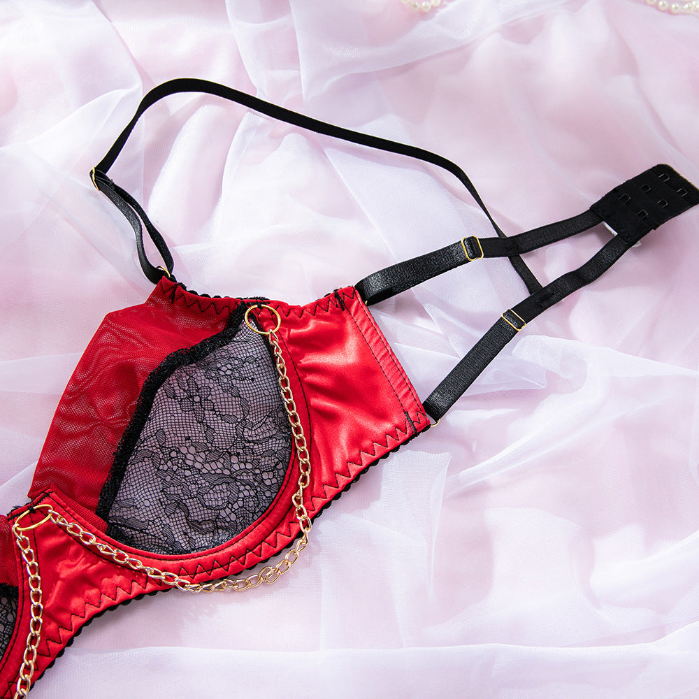 Lace Sheer Mesh Bra Set Lingerie - detail view 17