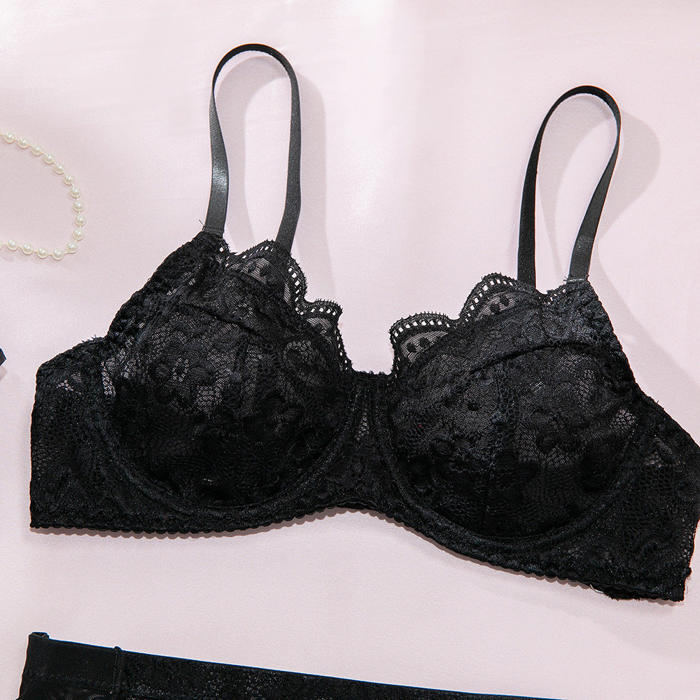 Lace Sheer Mesh Garter Belt Set Lingerie - detail view 36