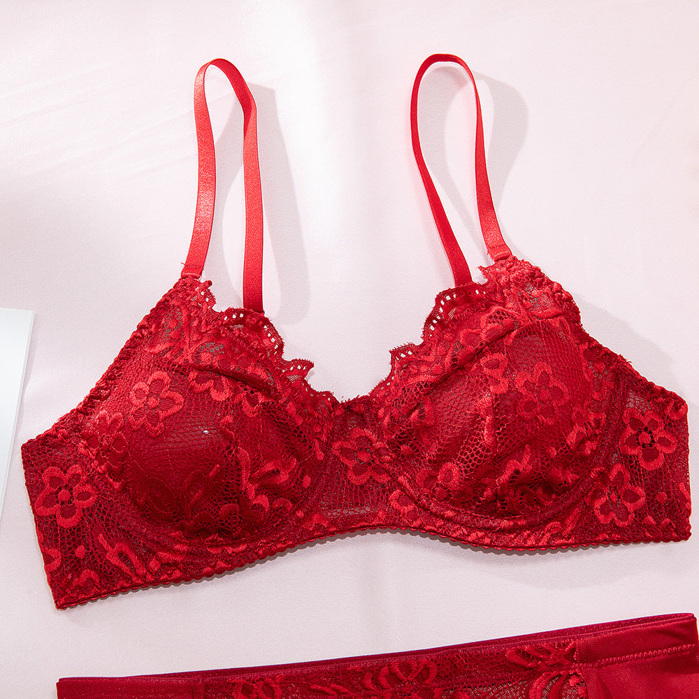 Lace Sheer Mesh Garter Belt Set Lingerie - detail view 44