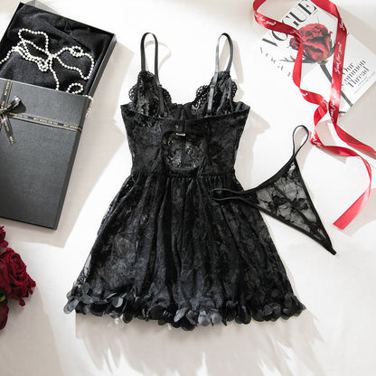 Lace Sheer Mesh Lingerie Set - detail view 12