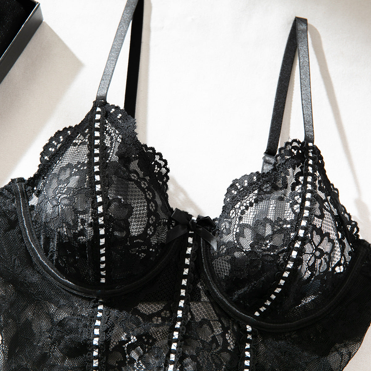 Lace Sheer Mesh Lingerie Set - detail view 13