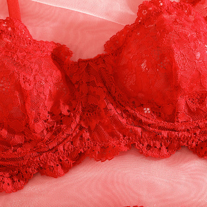 Lace Sheer Mesh Lingerie Set - detail view 59