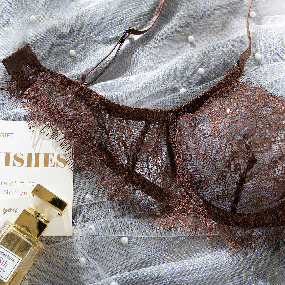 Lace Sheer Mesh Push-Up Lingerie Set - detail view 24