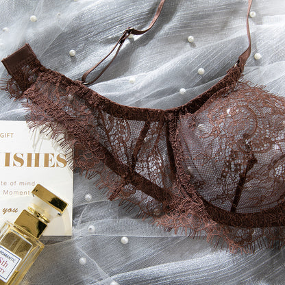 Lace Sheer Mesh Push-Up Lingerie Set - detail view 24