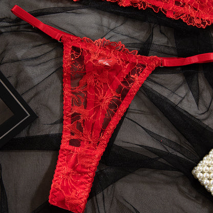 Lace Sheer Mesh Shapewear Bodysuit Lingerie Set - detail view 34