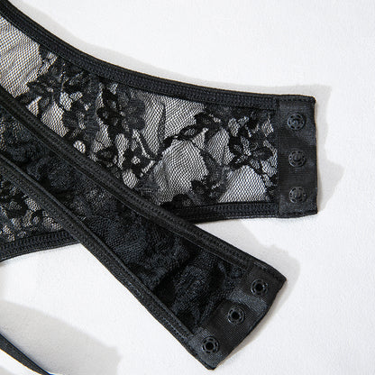 Lace Sheer Mesh Underwire Bodysuit - detail view 19
