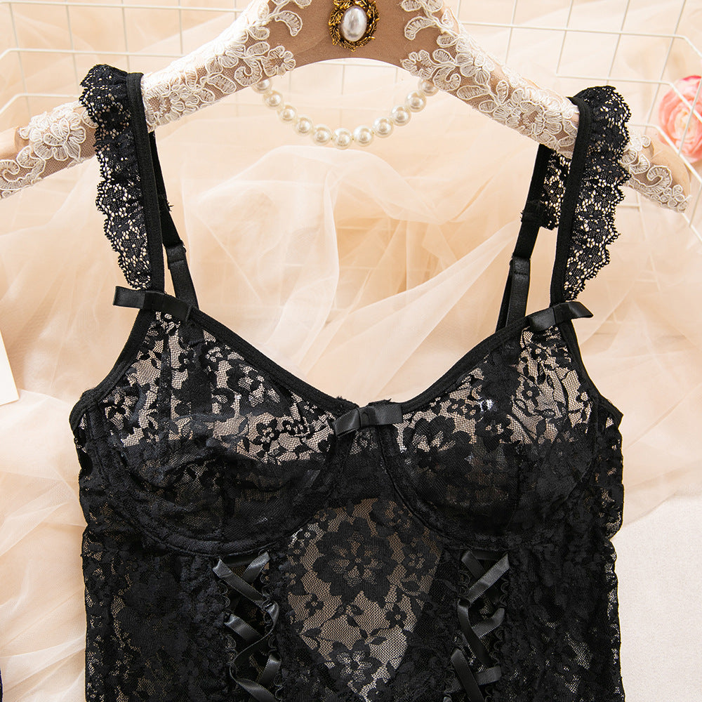 Lace Stockings Push-Up Lingerie Set - detail view 13