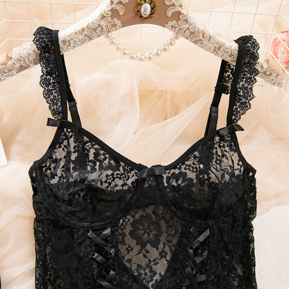 Lace Stockings Push-Up Lingerie Set - detail view 13