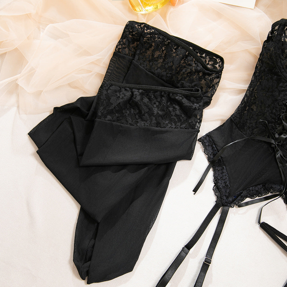 Lace Stockings Push-Up Lingerie Set - detail view 18