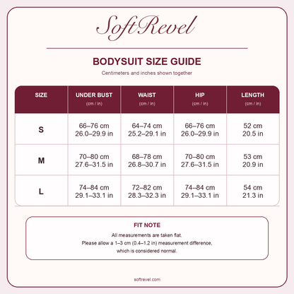 SoftRevel Size Guide — cm and in