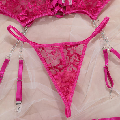 Mesh 4-Piece Set Cutout Lingerie - detail view 53