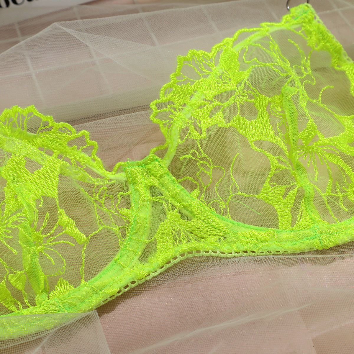 Mesh 4-Piece Set Cutout Lingerie - detail view 60