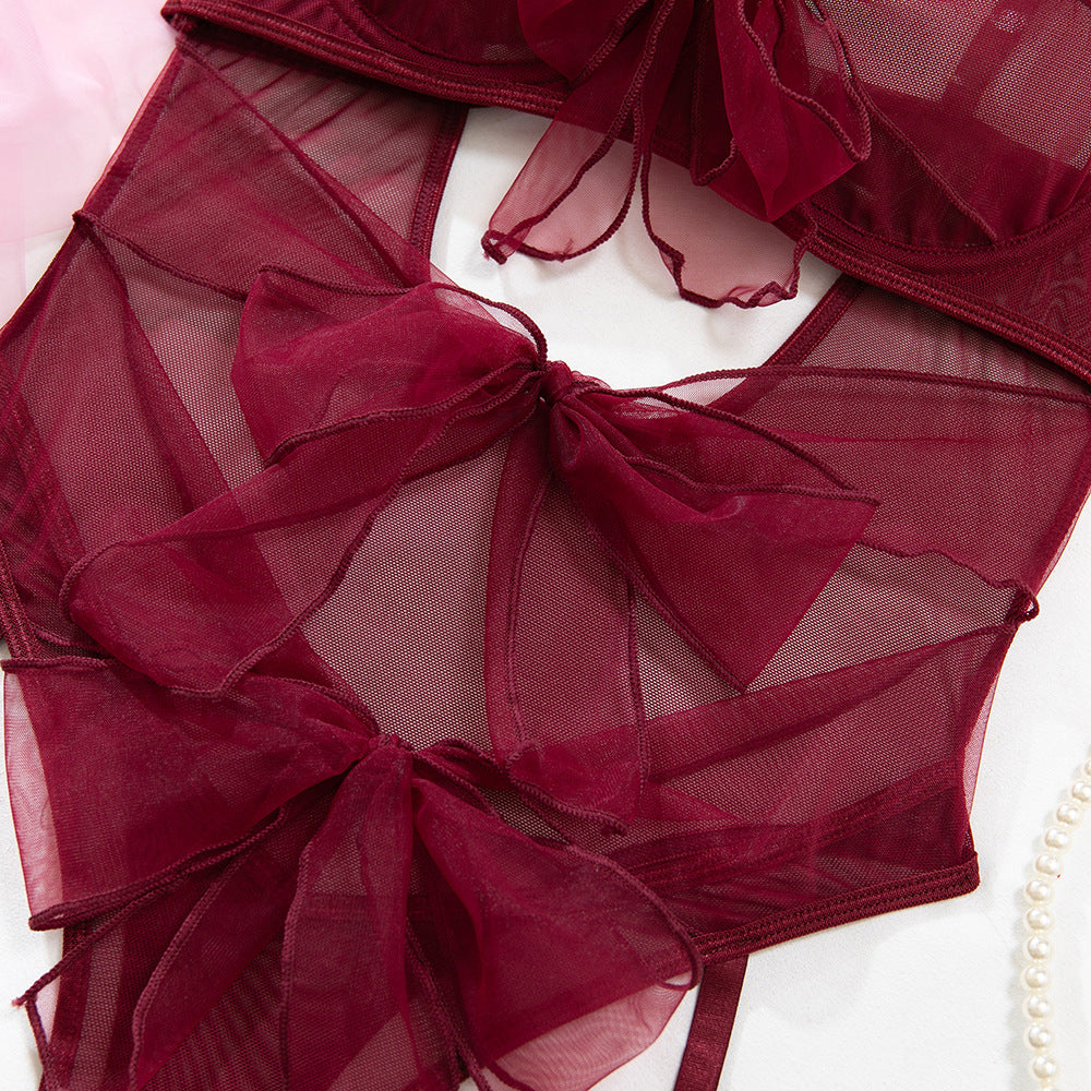 Mesh Garter Belt Set Cutout Bodysuit - detail view 19