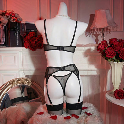 Mesh Push-Up Lingerie Set - detail view 15