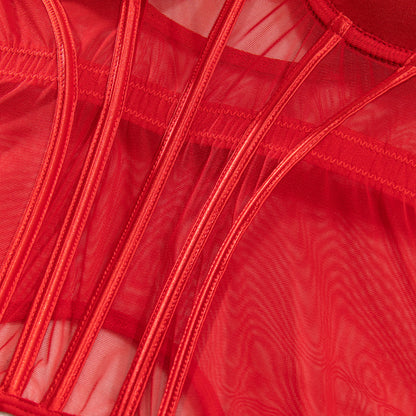 Mesh Shapewear Bodysuit Push-Up Lingerie Set - detail view 39
