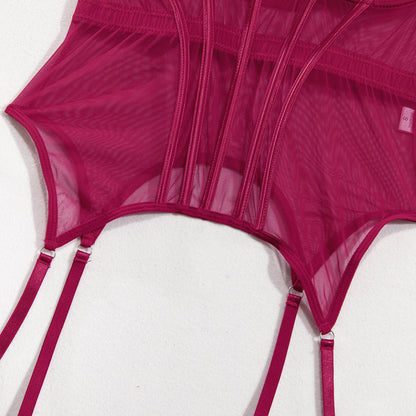 Mesh Shapewear Bodysuit Push-Up Lingerie Set - detail view 58