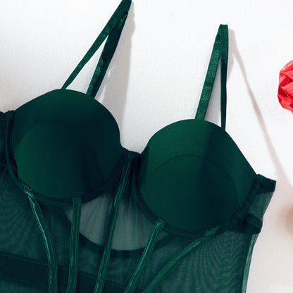 Mesh Shapewear Bodysuit Push-Up Lingerie Set - detail view 75