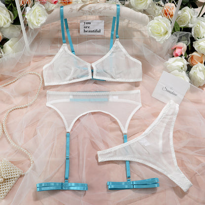 SoftRevel Mesh Sheer 3-Piece Set Lingerie - full view