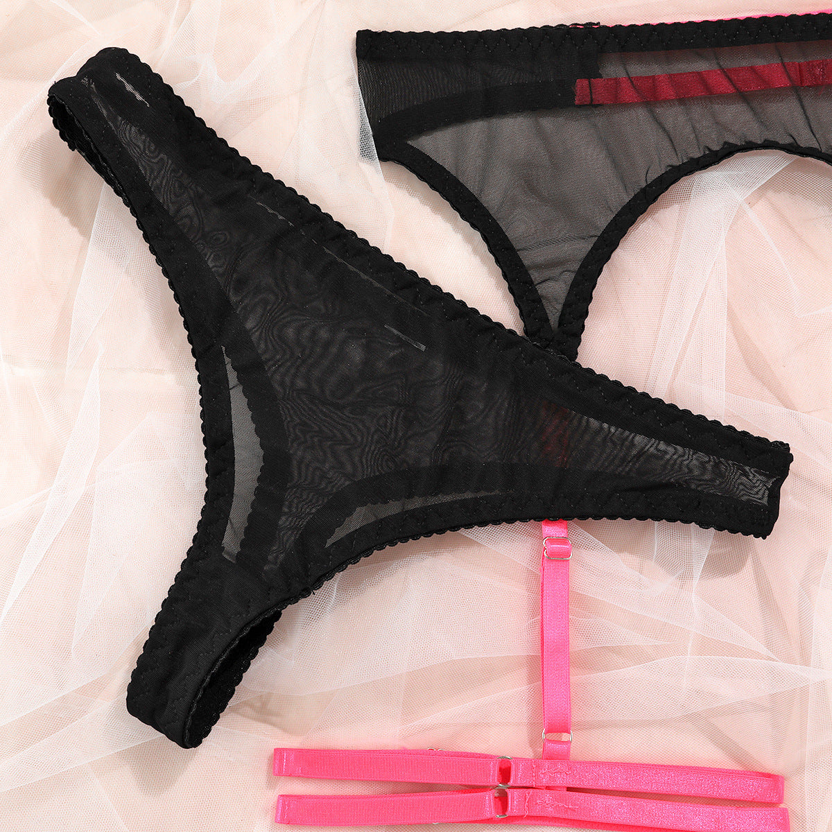 Mesh Sheer 3-Piece Set Lingerie - detail view 21