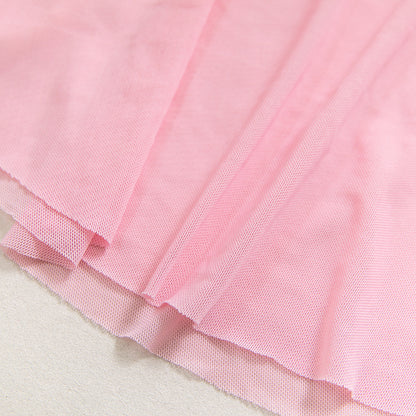 Mesh Sheer Embroidered Babydoll Dress - detail view 17