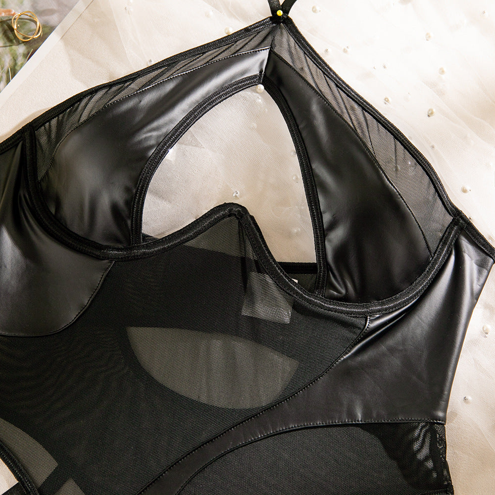 Mesh Sheer Halter Bodysuit - detail view 37