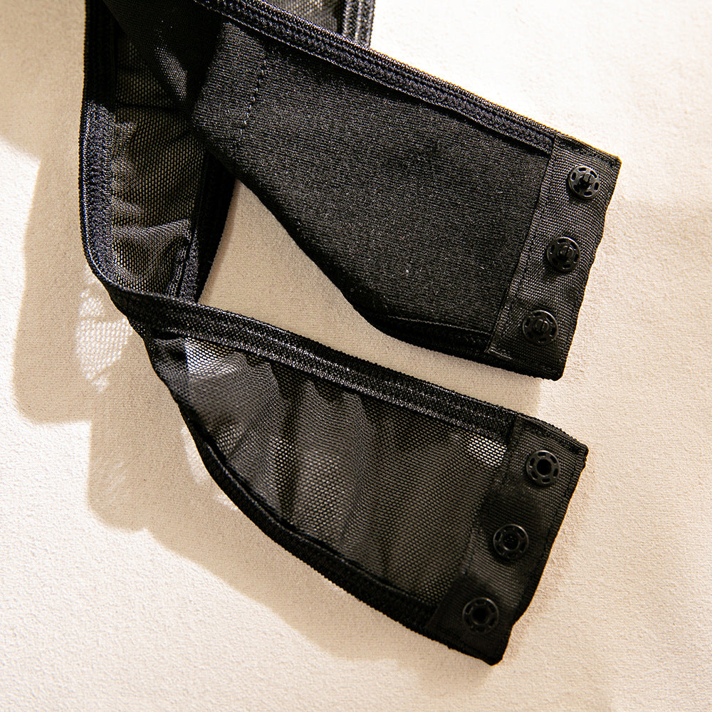 Mesh Sheer Halter Bodysuit - detail view 40
