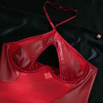 Mesh Sheer Halter Bodysuit - detail view 46