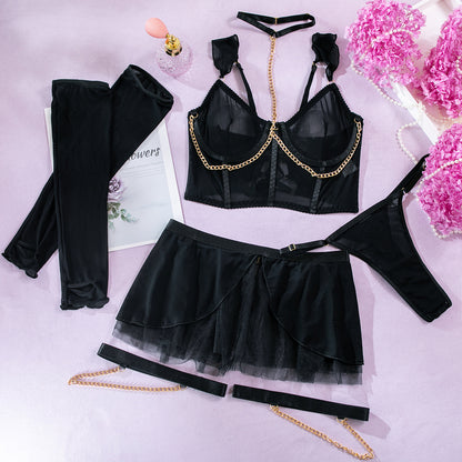 SoftRevel Mesh Sheer Halter Lingerie Set - view 9