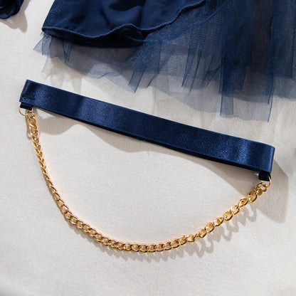 Mesh Sheer Halter Lingerie Set - detail view 33