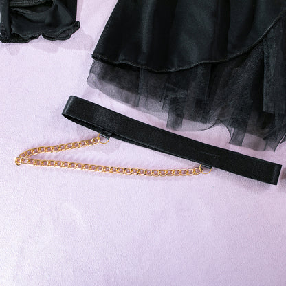 Mesh Sheer Halter Lingerie Set - detail view 54