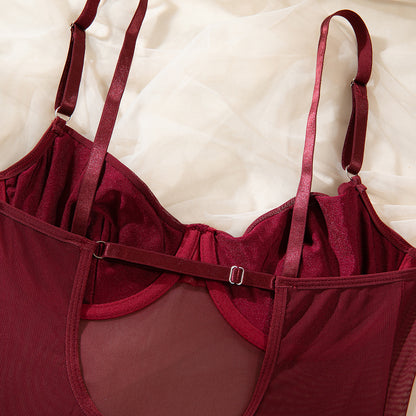 Mesh Sheer Lingerie Set Bodysuit - detail view 17