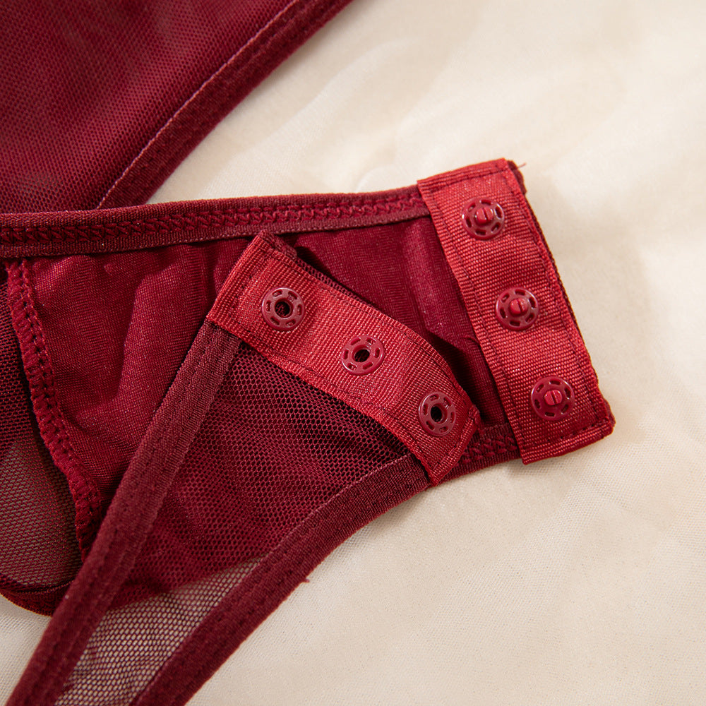 Mesh Sheer Lingerie Set Bodysuit - detail view 23